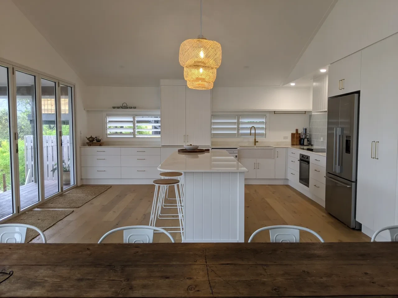reef shack — open plan kitchen from dining