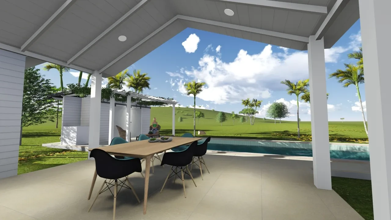 ROBSON — alfresco dining from side angle